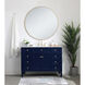 Williams 48 X 35 inch Blue and Brush Gold Vanity Sink Set