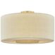 Miller 3 Light 18 inch Aged Brass Flush Mount Ceiling Light