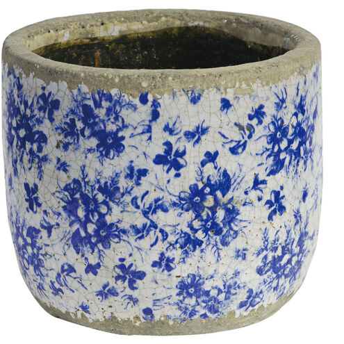 Lilibeth Blue/White Outdoor Planter