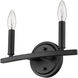 Sawyer 2 Light 12 inch Matte Black Vanity Light Wall Light