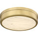Anders LED 15 inch Rubbed Brass Flush Mount Ceiling Light