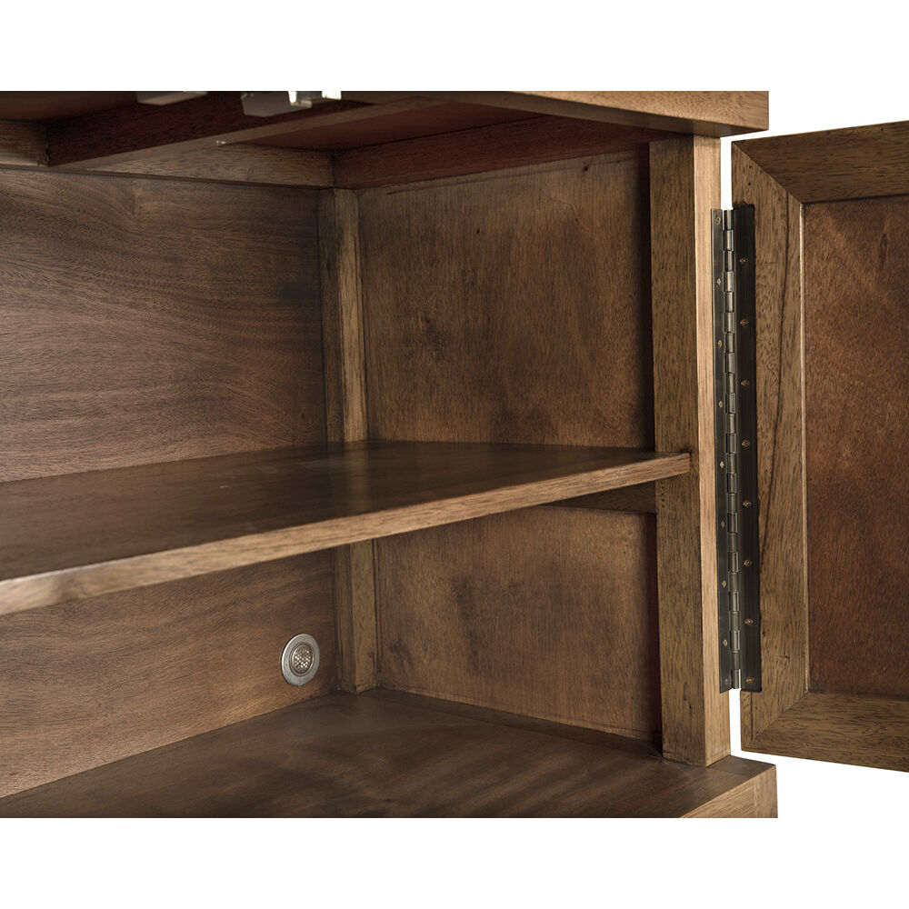 Quadrant 96.5 X 23 inch Dark Walnut Sideboard, 4 Door