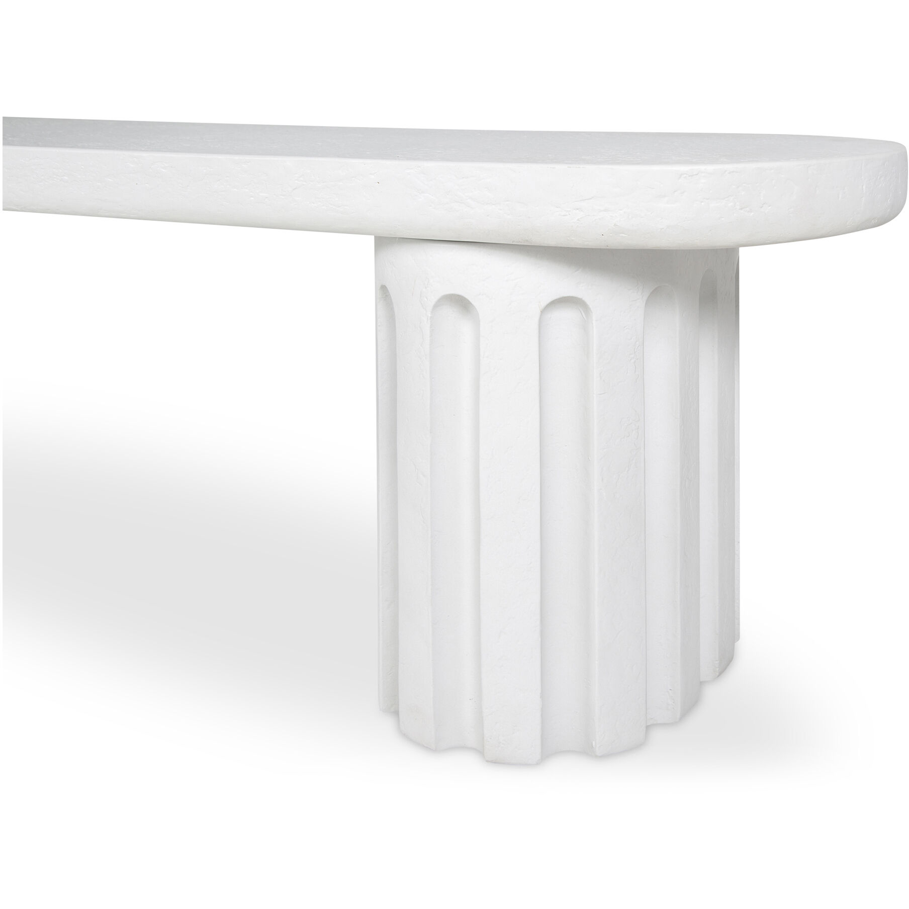 Eris White Outdoor Dining Bench