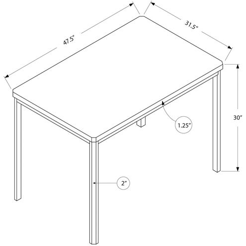 Cumru 48 X 32 inch White Dining Table