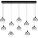 Iissa 10 Light 15.5 inch Black Chandelier Ceiling Light in Smoke