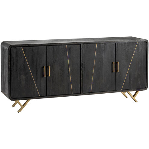 Mosley 72 X 16 inch Chrome and Steel and Silver Sideboard