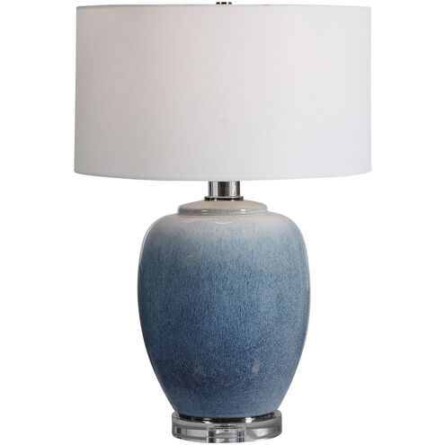 Blue Waters 27 inch 150.00 watt Cobalt and Aqua with Polished Nickel Table Lamp Portable Light