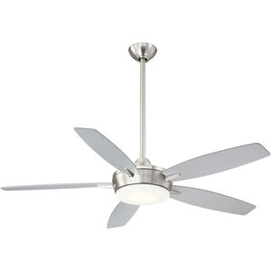 Espace 52 inch Brushed Nickel/Silver with Silver Blades Ceiling Fan