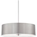 Grid 4 Light 24 inch Brushed Nickel Pendant Ceiling Light, Drum