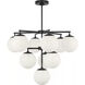 Nube 10 Light 26 inch Midnight Black Chandelier Ceiling Light in Incandescent