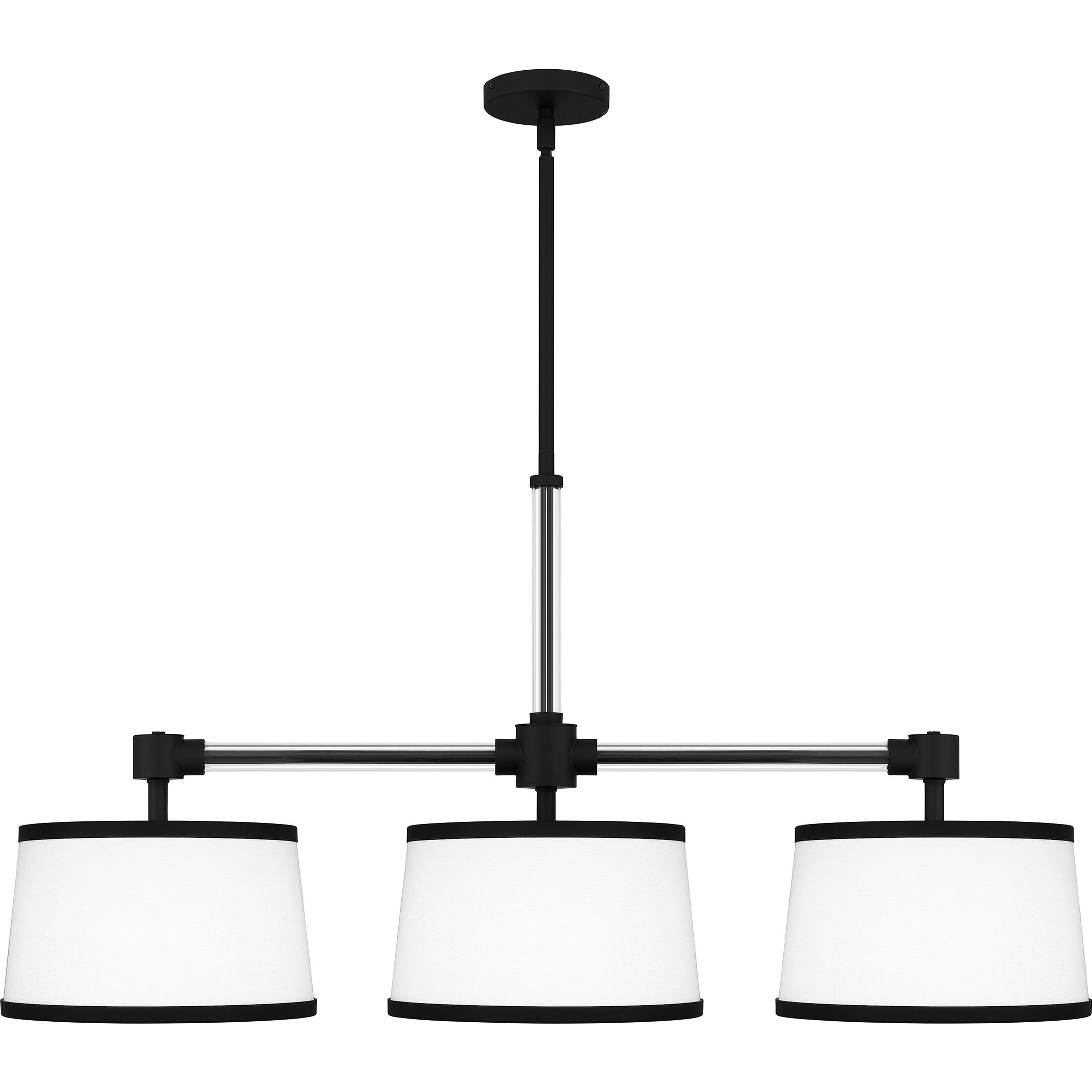 Kylen 3 Light 42 inch Matte Black Island Light Ceiling Light
