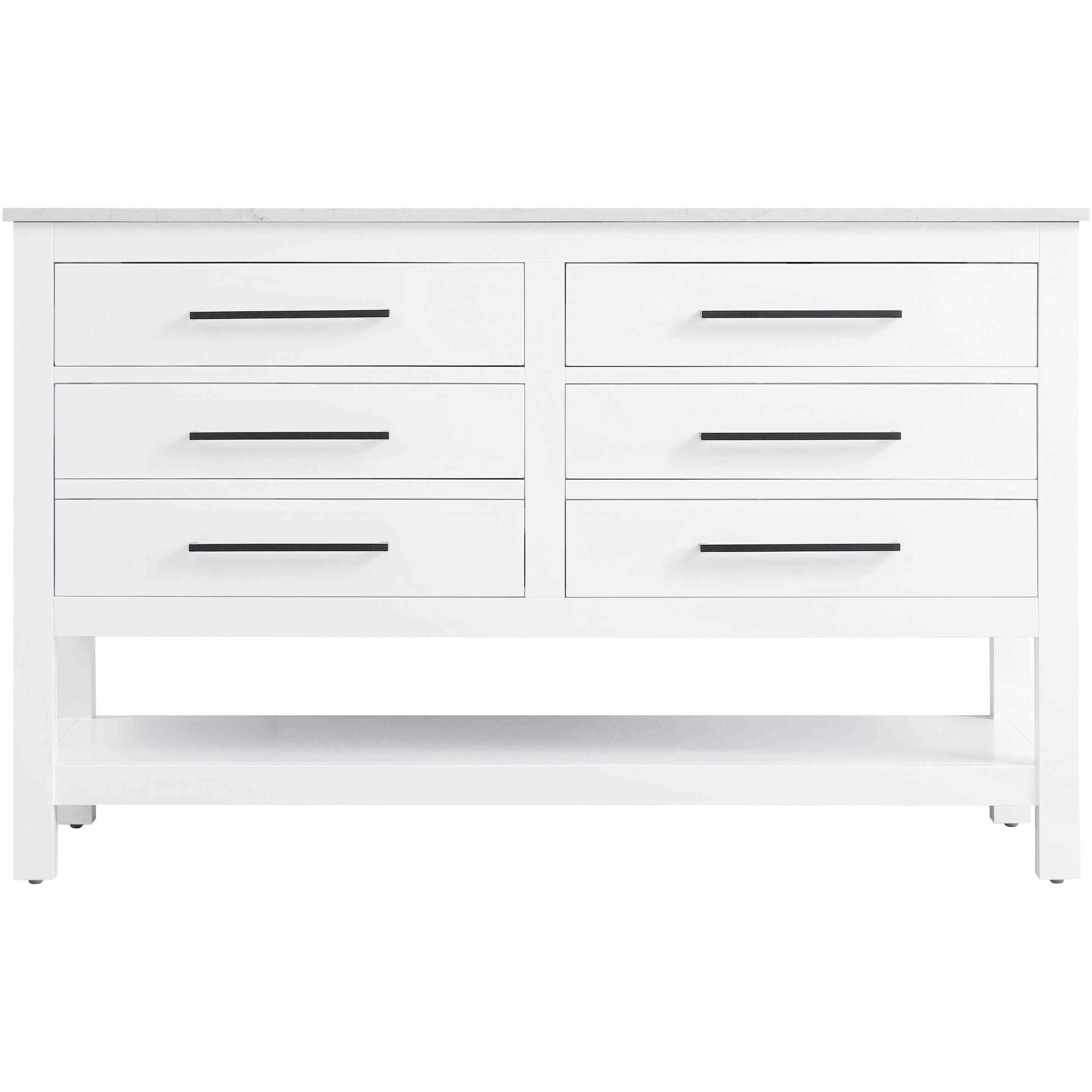 Karson 54 X 34 inch White Bathroom Vanity Cabinet