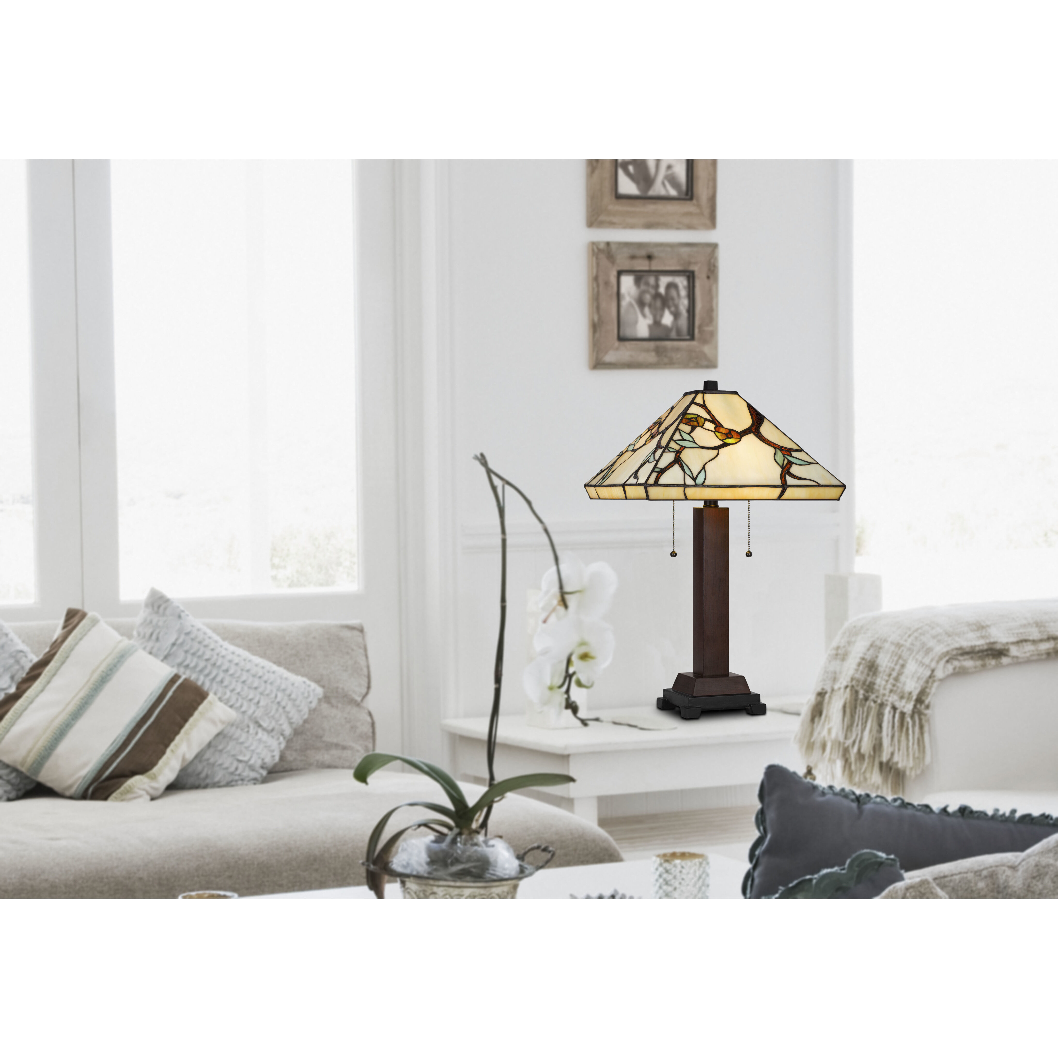 3101 Tiffany 23 inch 60.00 watt Dark Bronze and Wood Table Lamp Portable Light