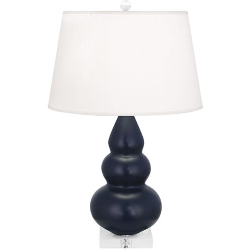 Small Triple Gourd 24 inch 150.00 watt Matte Midnight Blue Accent Lamp Portable Light in Lucite