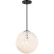 Circo 1 Light 12 inch Matte Black Pendant Ceiling Light