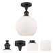 Ballston Athens LED 8 inch Oil Rubbed Bronze Semi-Flush Mount Ceiling Light in Matte White Glass, Ballston