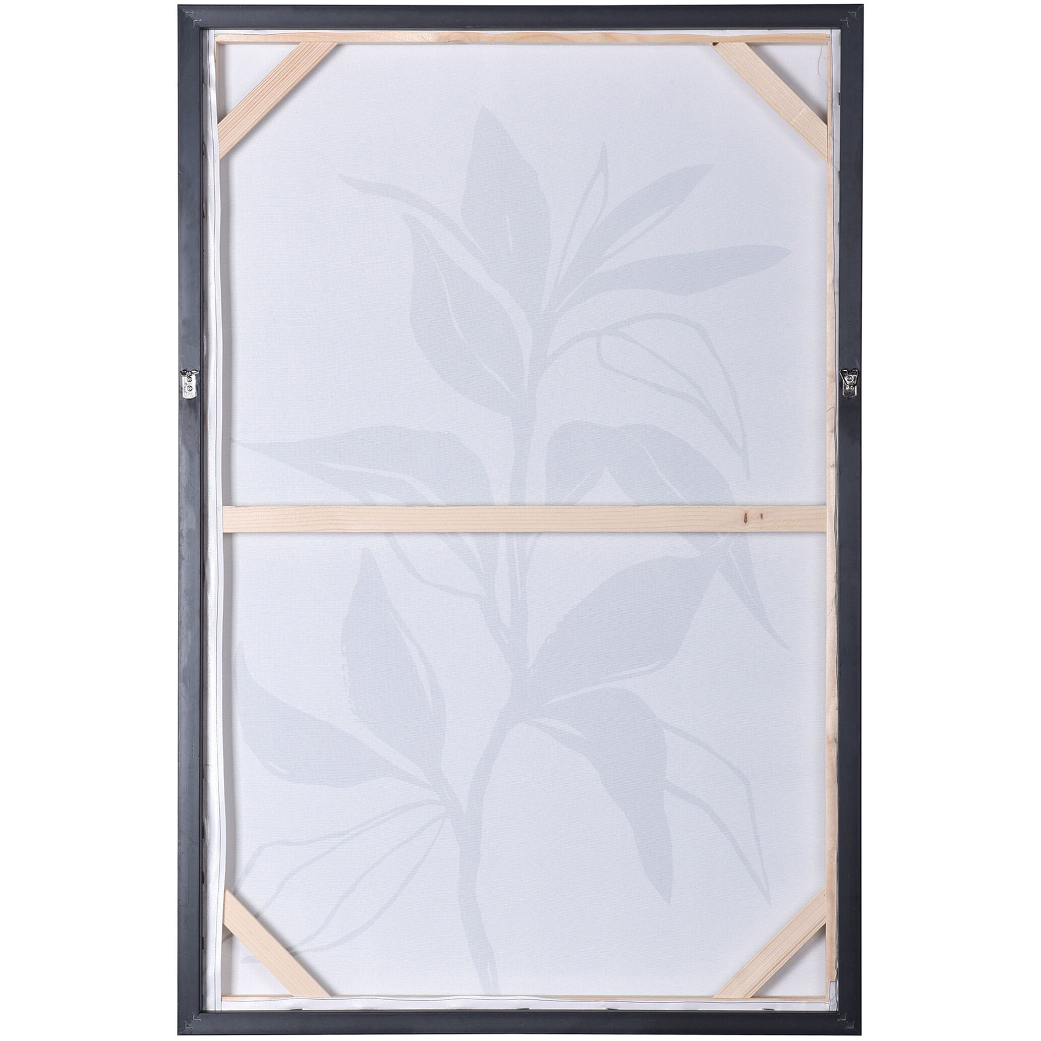 Charcoal Shadow II Black Charcoal and White-Painted Wall Art