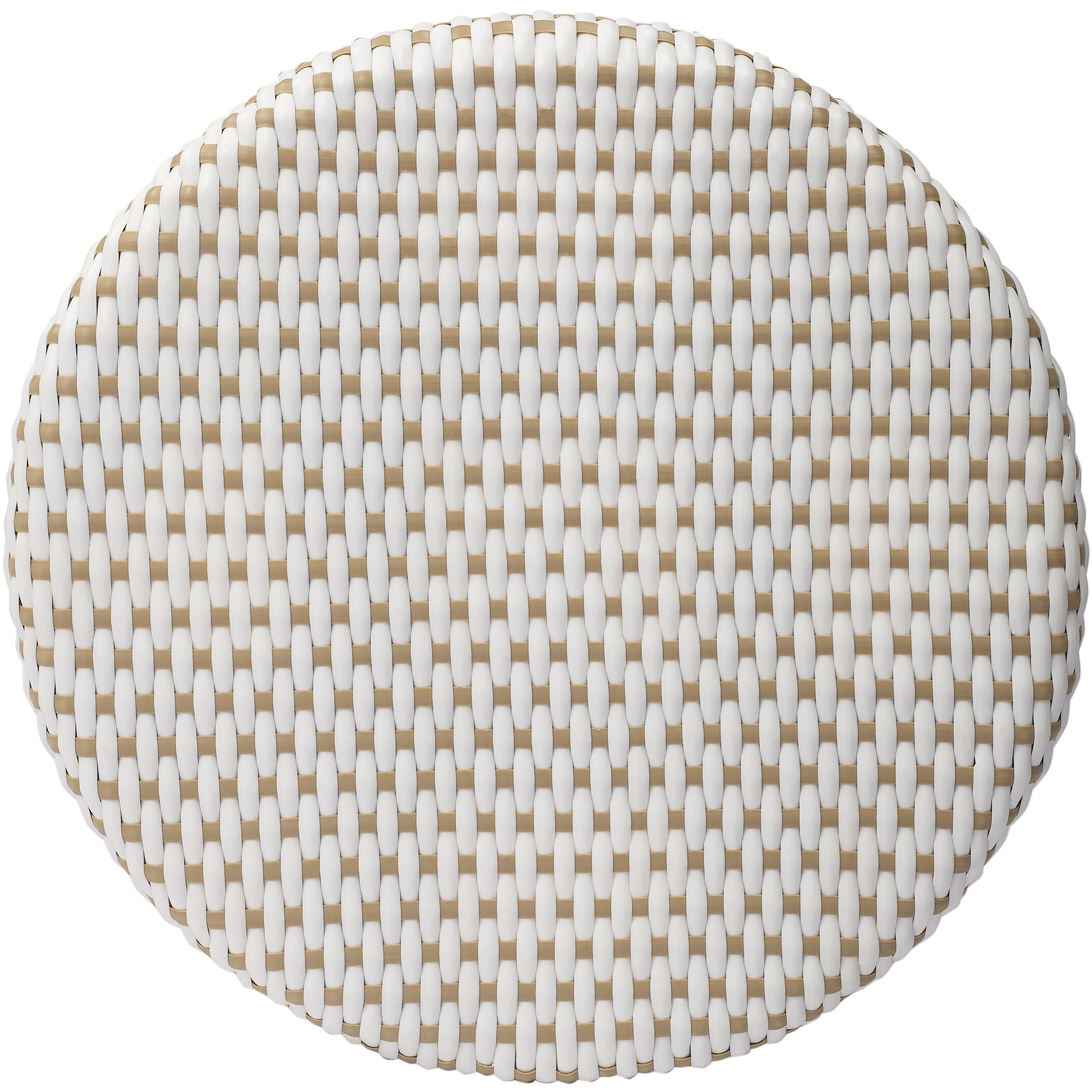 Tobias Beige & White Rattan Bar Stool