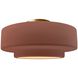 Radiance LED 14.5 inch Canyon Clay and Brushed Brass Semi Flush Ceiling Light