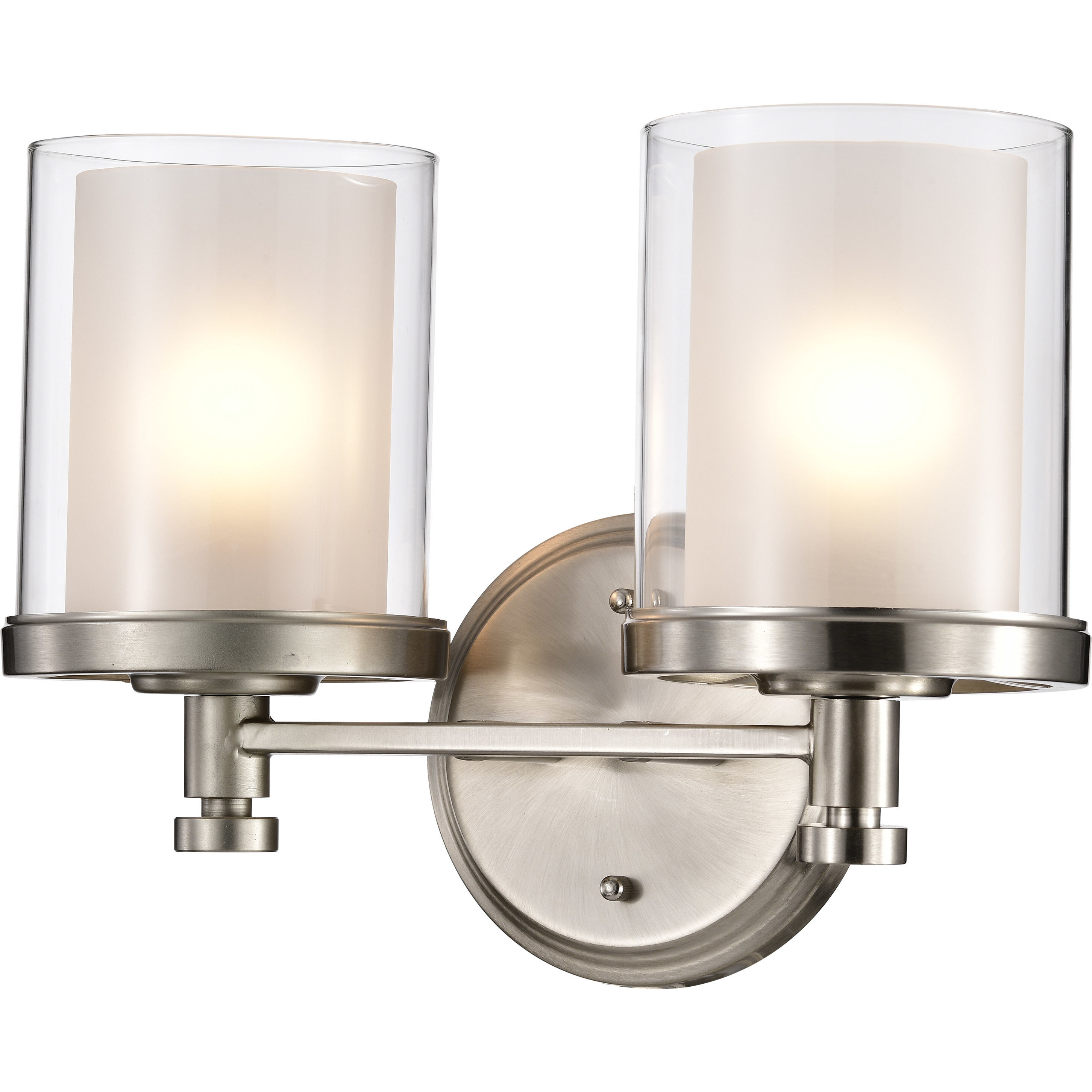 Decker 2 Light 14 inch Brushed Nickel Vanity Light Wall Light