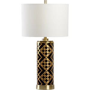 Town Square 29 inch 100.00 watt Black/Metallic Gold Glaze/Antique Brass Table Lamp Portable Light