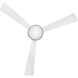 Oliver 62 inch Matte White with Heritage Brass with Matte White Blades Fan
