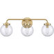 Fairbanks 3 Light 23.25 inch Brushed Gold Vanity Light Wall Light