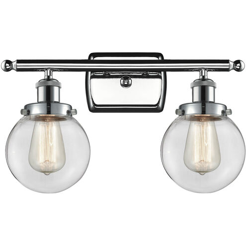 Ballston Beacon LED 16 inch Polished Chrome Bath Vanity Light Wall Light in Clear Glass, Ballston