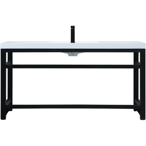 Raya 60 X 22 X 32 inch Black Vanity Sink Set