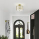 Arabesque 2 Light 12 inch Soft Gold Small Semi-Flush Ceiling Light, Small