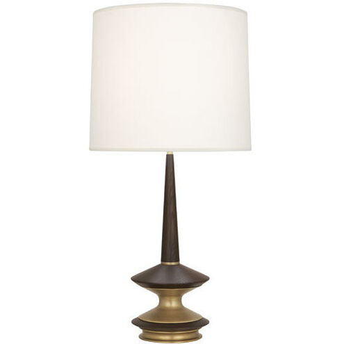 Fletcher 35 inch 150 watt Dark Walnut with Warm Brass Table Lamp Portable Light