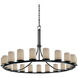 Limoges 21 Light 60 inch Matte Black Chandelier Ceiling Light in Pleats, 14700 Lm LED