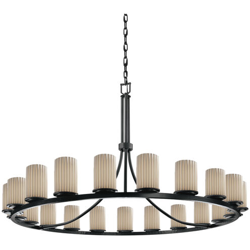 Limoges 21 Light 60 inch Matte Black Chandelier Ceiling Light in Pleats, 14700 Lm LED