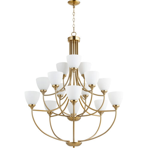 Enclave 15 Light 39 inch Aged Brass Chandelier Ceiling Light