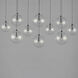 Global LED 41.75 inch Black Multi-Light Pendant Ceiling Light