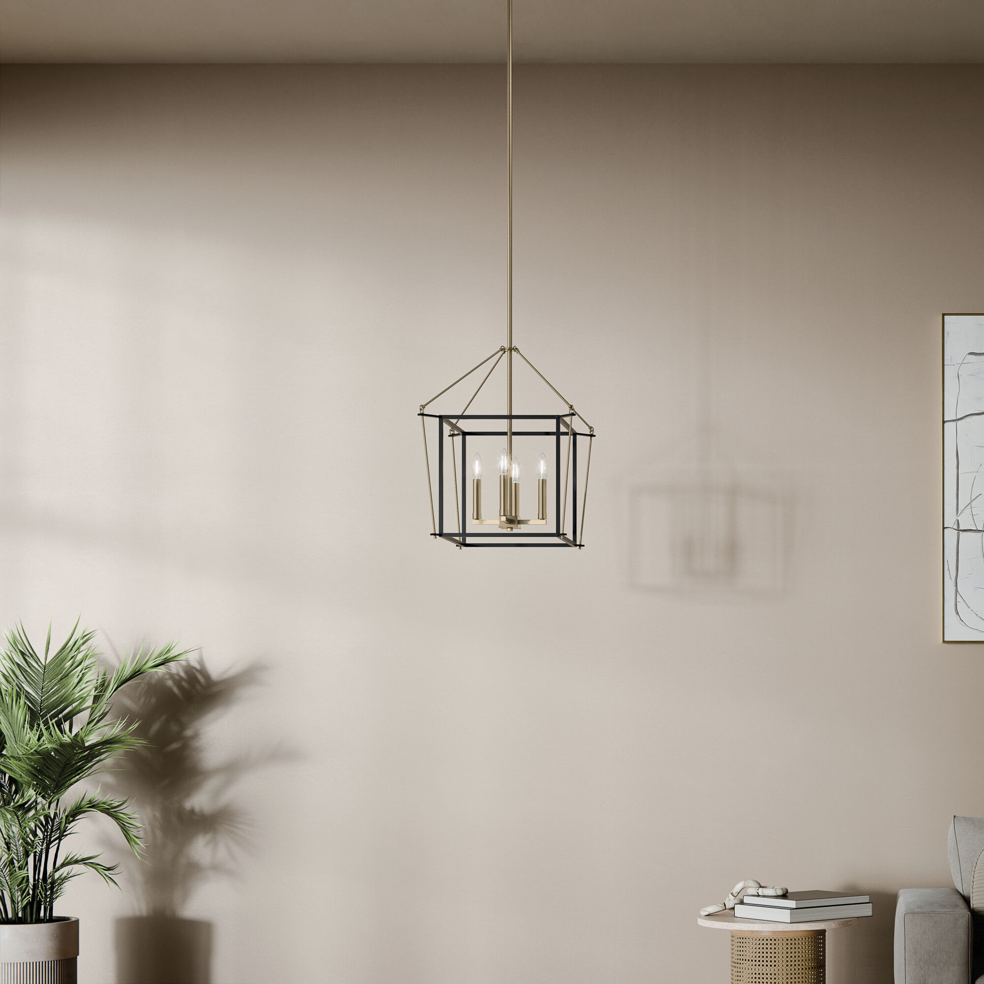 Eisley 4 Light 16 inch Champagne Bronze Foyer Pendant Ceiling Light