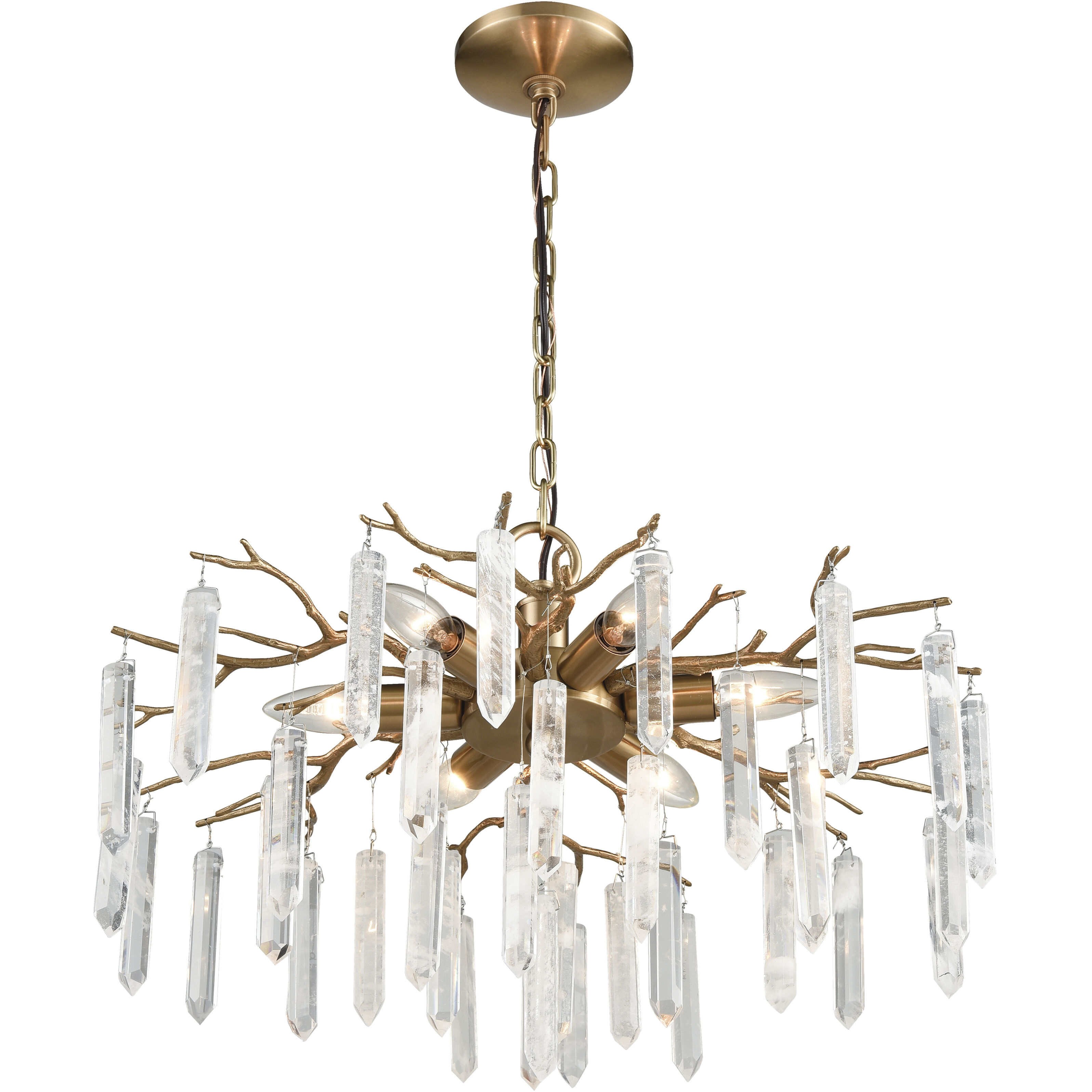 Kvist 6 Light 22 inch Cafe Bronze with Clear Chandelier Ceiling Light