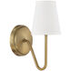 Modern 1 Light 4.75 inch Natural Brass Wall Sconce Wall Light
