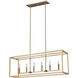 Moffet Street Island Pendant Ceiling Light in Satin Brass