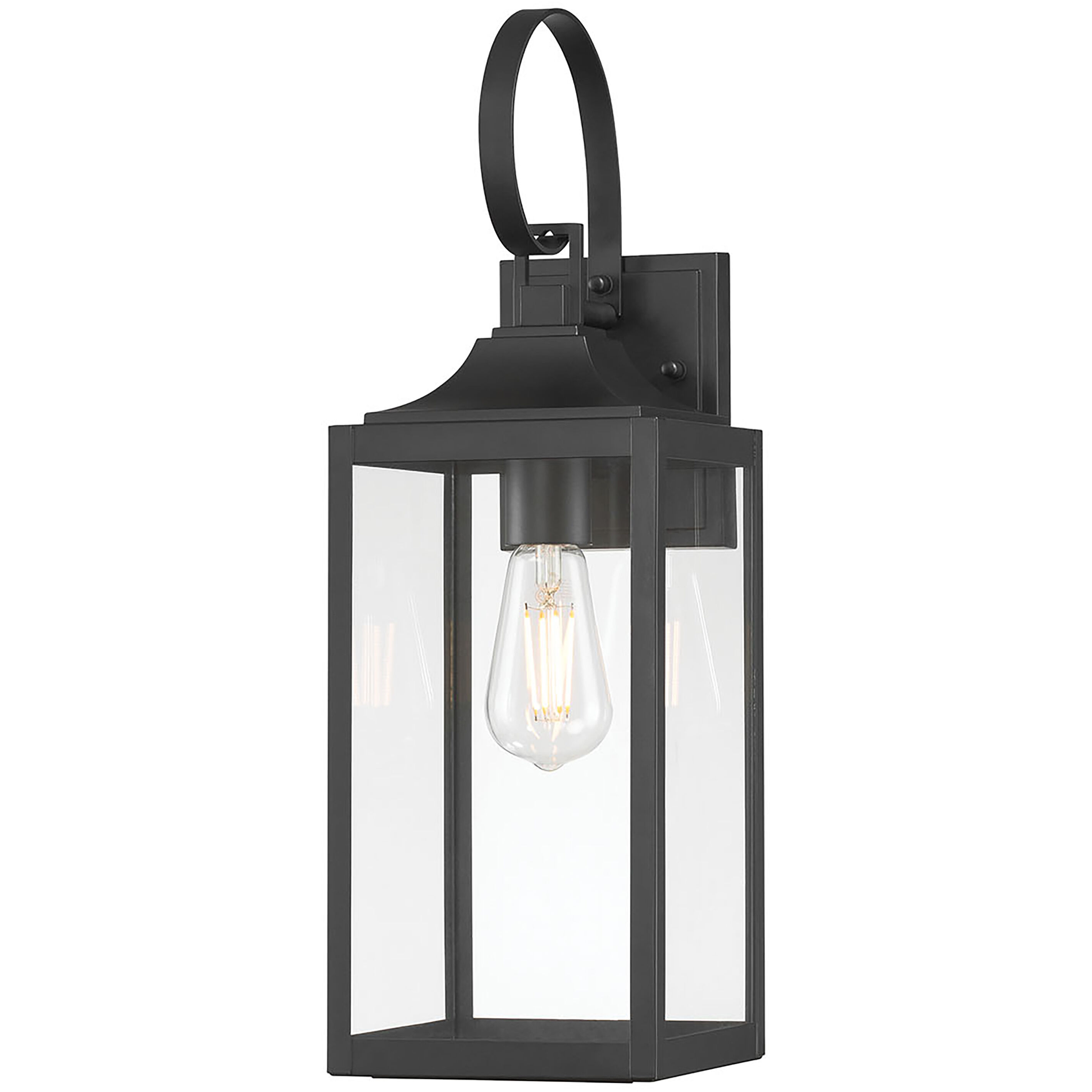 Halston 1 Light 19 inch Powder Coated Black Outdoor Wall Sconce