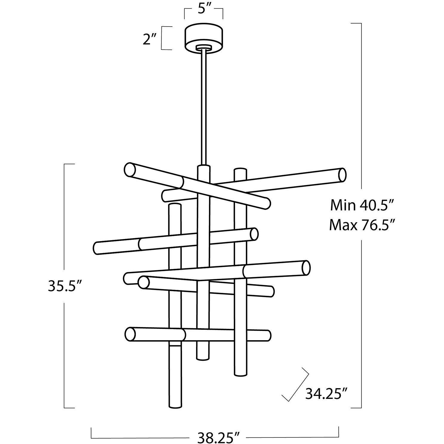 Cass 8 Light 38.25 inch Natural Brass Chandelier Ceiling Light