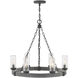 Open Air Sawyer LED 24 inch Aged Zinc with Distressed Black Outdoor Hanging, Low Voltage