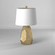 Signature 25 inch 100 watt Gold and Distressed Silver Table Lamp Portable Light