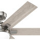 Georgetown 52 inch Brushed Nickel with Light Gray Oak Blades Ceiling Fan