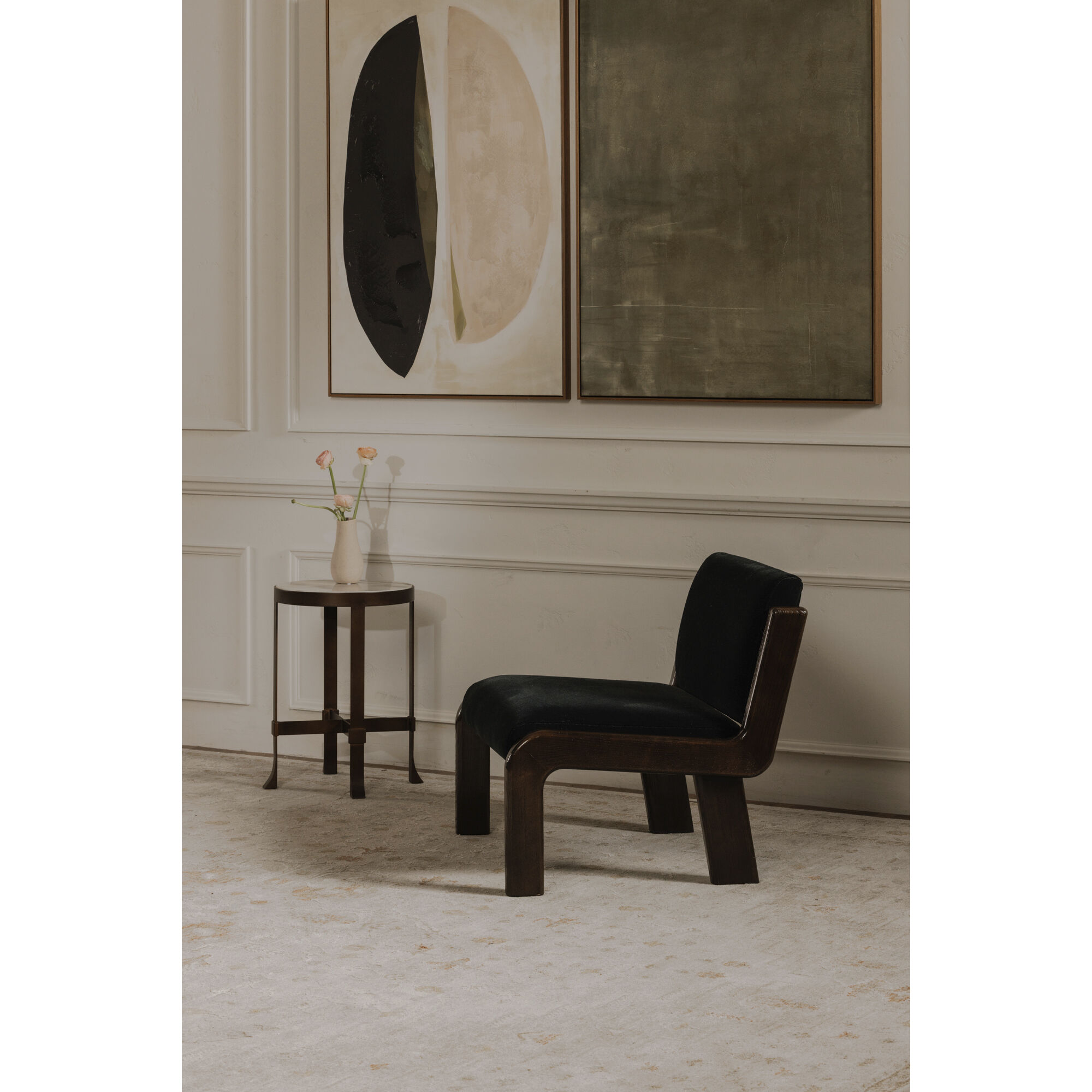 Edie Black Accent Chair