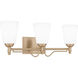 Esther 3 Light 23 inch Bronze Gold Bath Light Wall Light, Large