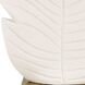 Palm Leaf 31.25 inch 150 watt Matte White Glaze and Brass Table Lamp Portable Light