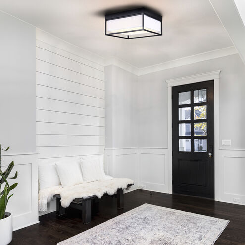 Bretton LED 12 inch Black Flush Mount Ceiling Light