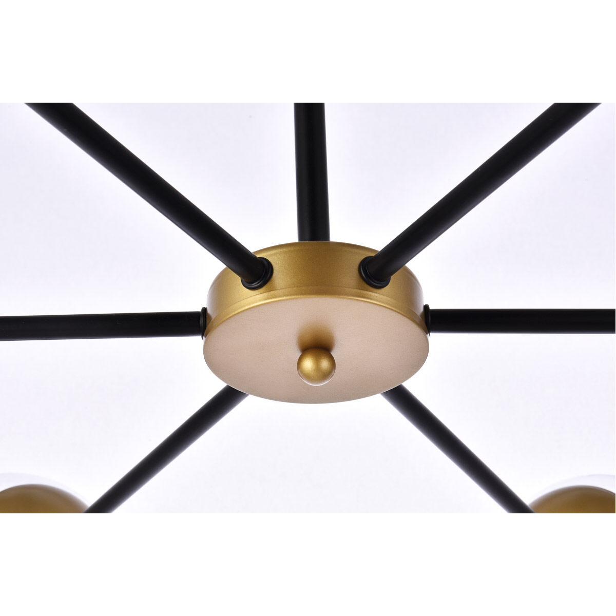 Briggs 6 Light 30 inch Black and Brass Pendant Ceiling Light