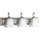 Fort Worth 3 Light 24 inch Satin Nickel Vanity Light Wall Light, Satin Opal